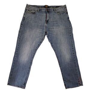 Lucky Brand 410 Athletic Fit Jeans Mens 42x30 Blue Denim Stretch Mid Rise